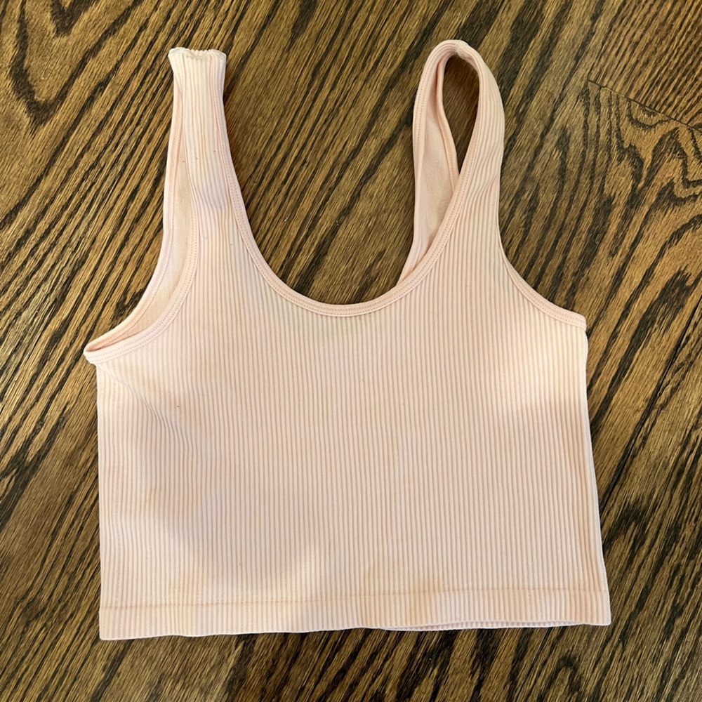 Suzette Collection Light Pink Ribbed Tank Top - Picture 2 of 3
